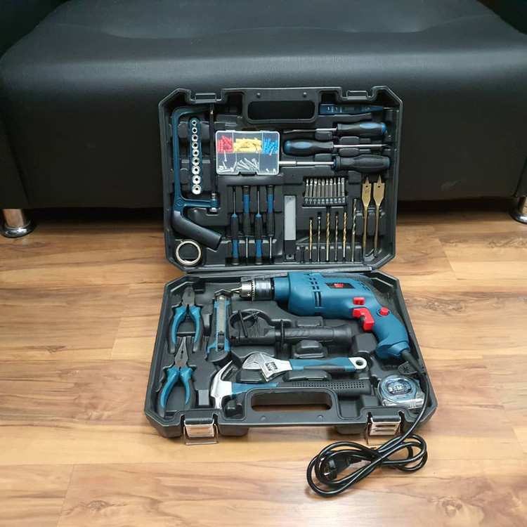 مجموعه 100 عددی دریل چکشی باس مدل BS-1308