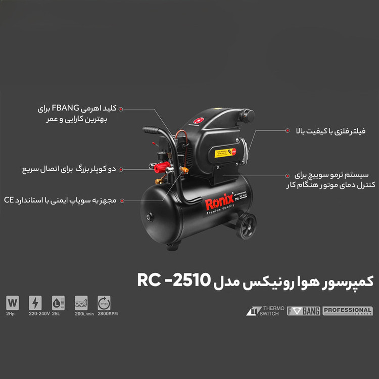 کمپرسور هوا رونیکس مدل RC-2510