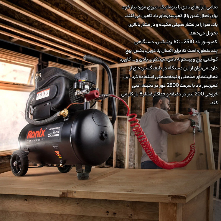 کمپرسور هوا رونیکس مدل RC-2510