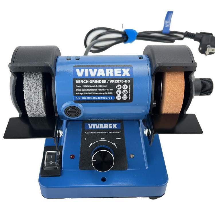 سنگ رومیزی مینیاتوری 75 میلیمتری 200 وات ویوارکس مدل VR2075-BG