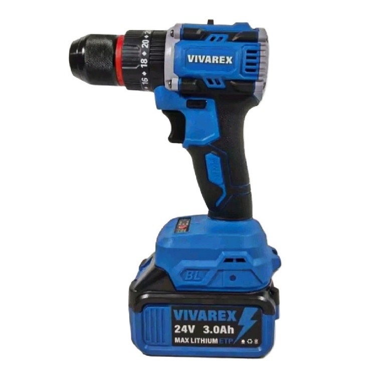 ابزارآلات شارژی ویوارکس مدل VR2403-BCK مجموعه 3 عددی دوباتری ۴ امپر
