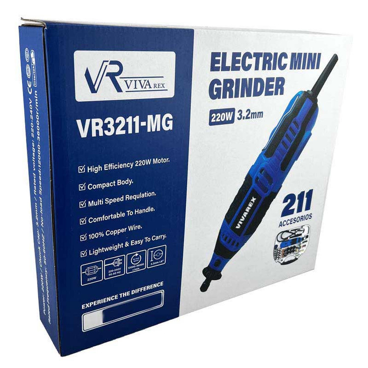 فرز مینیاتوری دیمردار 3.2 میلیمتری 220 وات ویوارکس مدل VR3211-MG مجموعه 211 عددی
